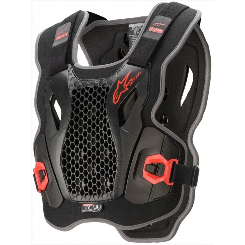 Alpinestars Bionic Action Brustprotektor schwarz und rot