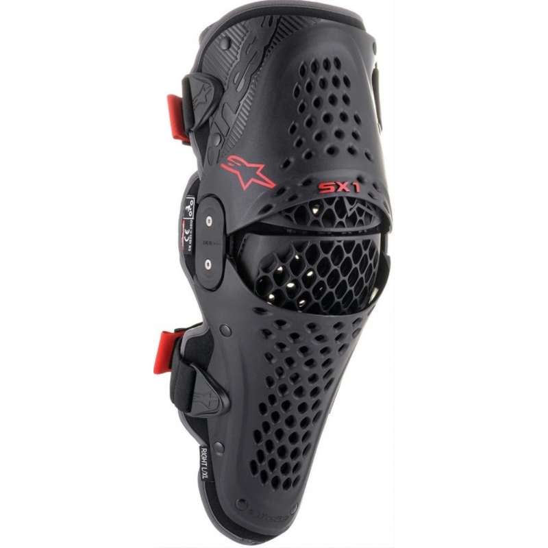 Alpinestars SX-1 V2 Knieprotektoren schwarz-rot