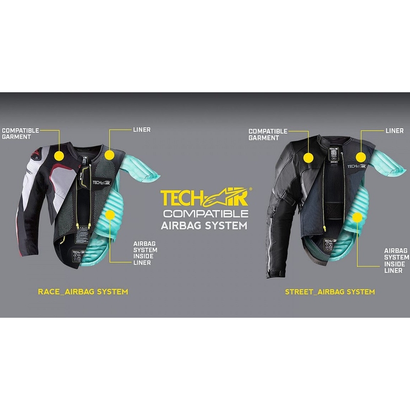 Alpinestars TECH-AIR® Street Vest Airbag-Futter schwarz-gelb