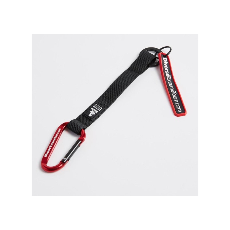 Schlüsselanhänger mit Karabiner DAKAR Carab 02 schwarz-rot