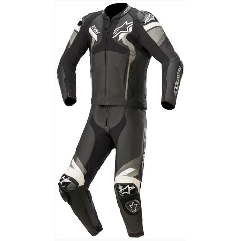 Alpinestars ATEM 4 zweiteiliger Anzug schwarz-grau-weiß