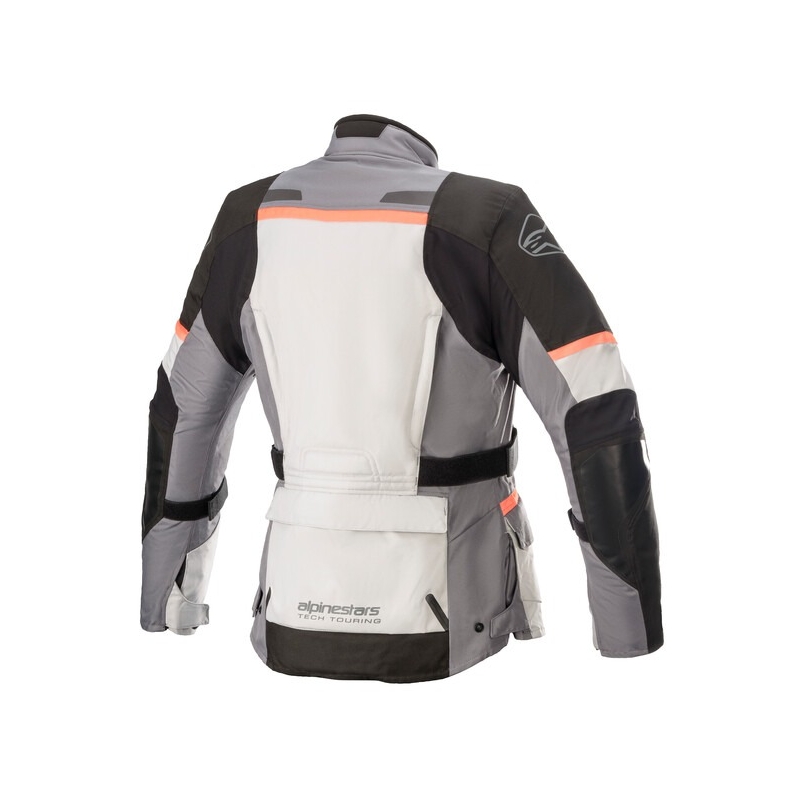 Alpinestars Damen Stella Andes Drystar Grau-Schwarz-Fluo Rosa Motorradjacke