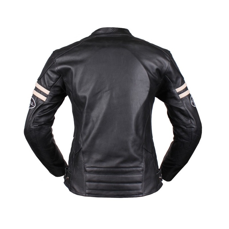 Damen Motorradjacke Tschul 635 schwarz und beige Ausverkauf