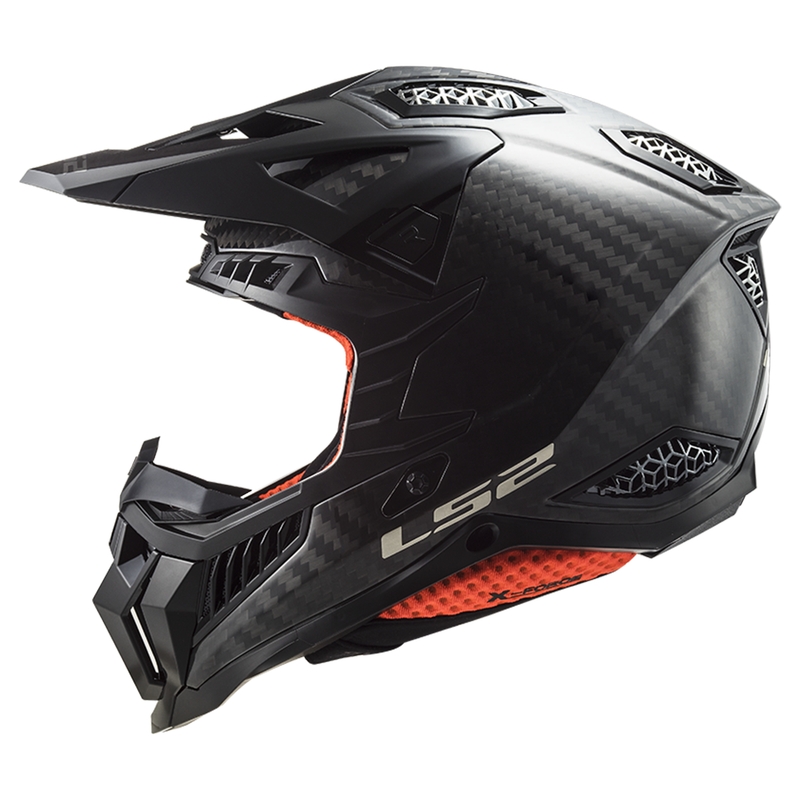 Motocross Helm LS2 MX703 X-Force Solid Carbon schwarz