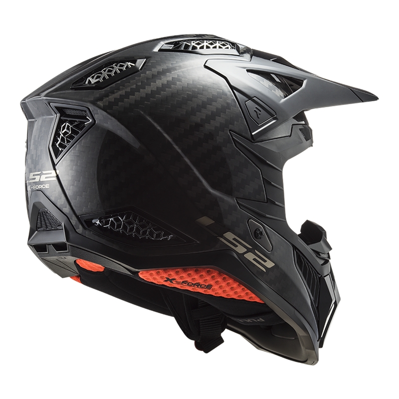 Motocross Helm LS2 MX703 X-Force Solid Carbon schwarz