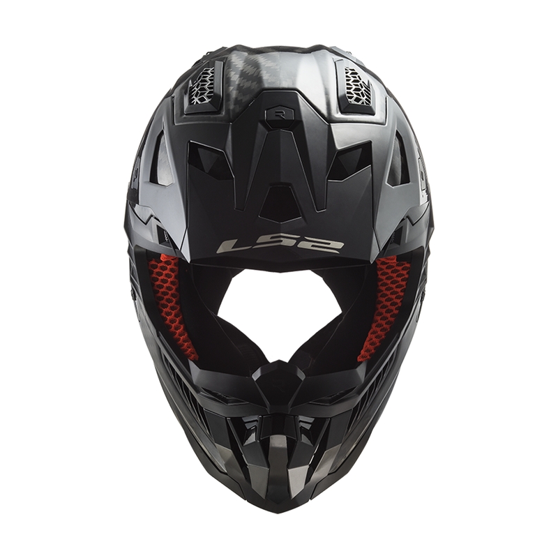 Motocross Helm LS2 MX703 X-Force Solid Carbon schwarz