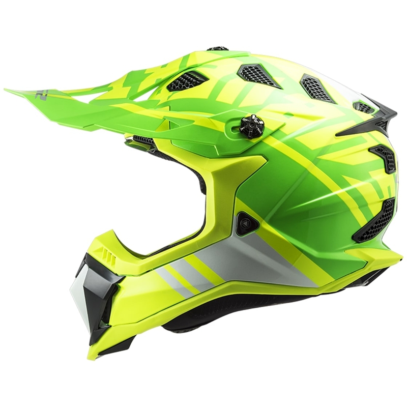 Motocross Helm LS2 MX700 Subverter EVO Gammax fluo gelb-grün