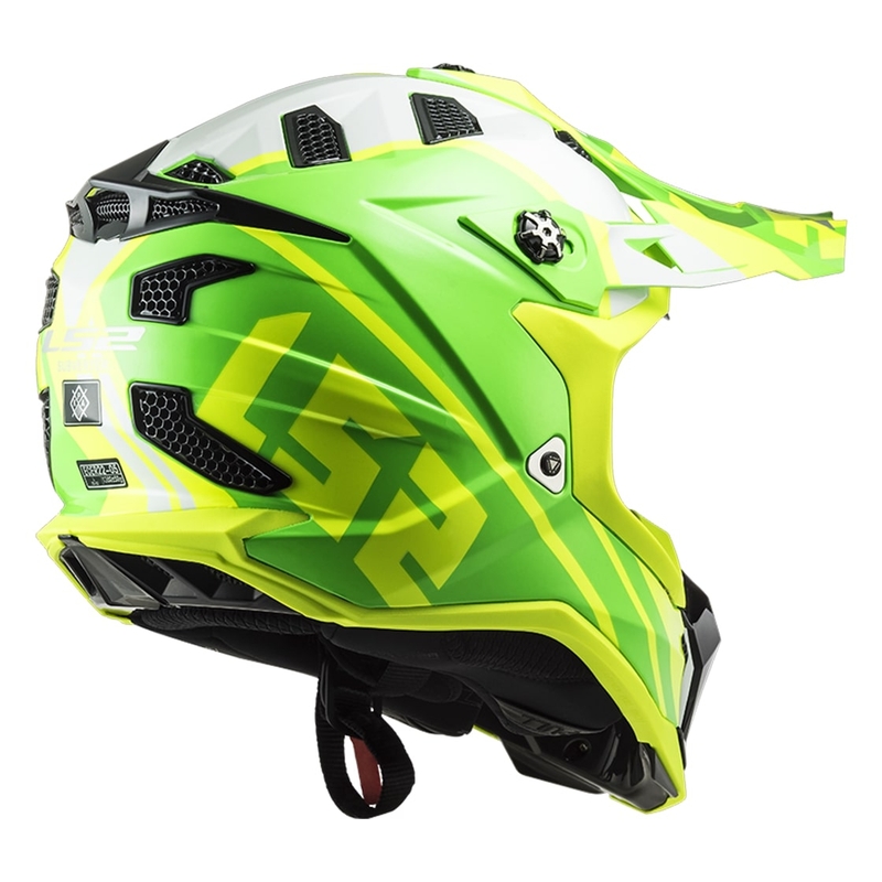 Motocross Helm LS2 MX700 Subverter EVO Gammax fluo gelb-grün
