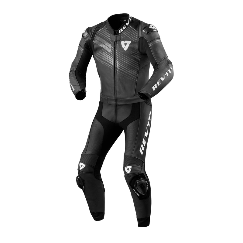 Revit Apex Schwarz-Weißer Motorradoverall Ausverkauf