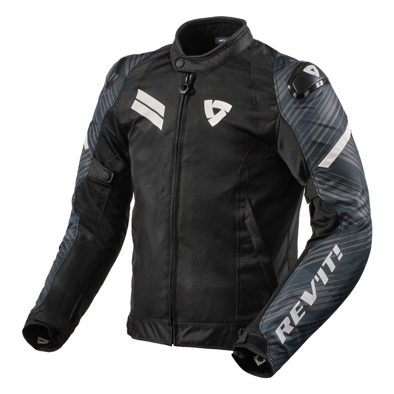 Revit Apex Air H2O schwarz-weiße Motorradjacke Ausverkauf