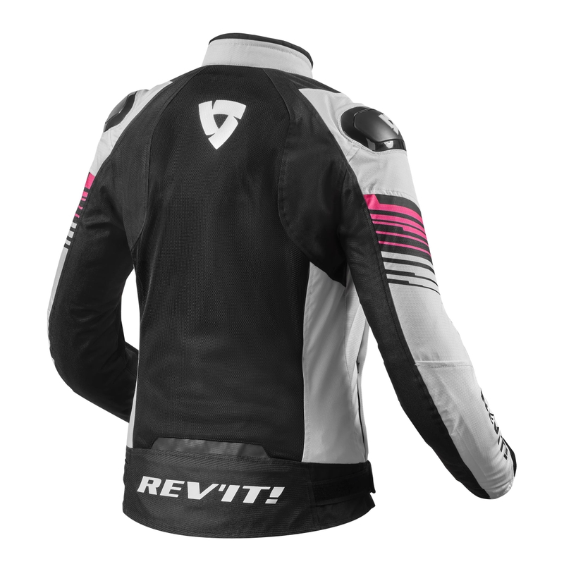 Revit Apex Air H2O Damen Motorradjacke Weiß-Schwarz-Rosa Ausverkauf