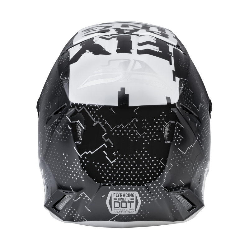 Kinder Motocross Helm FLY Racing Kinetic Scan schwarz und weiß