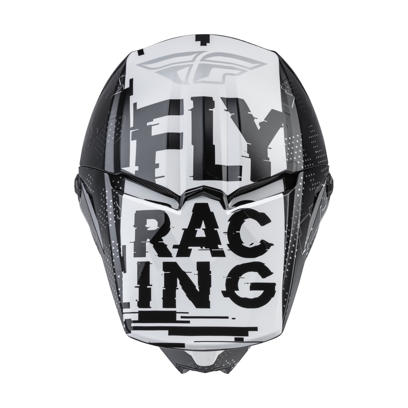 Kinder Motocross Helm FLY Racing Kinetic Scan schwarz und weiß