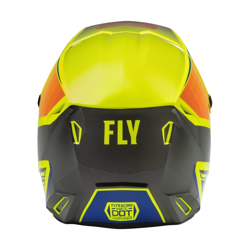 Kinder Motocross Helm FLY Racing Kinetic Drift blau-fluo gelb-grau