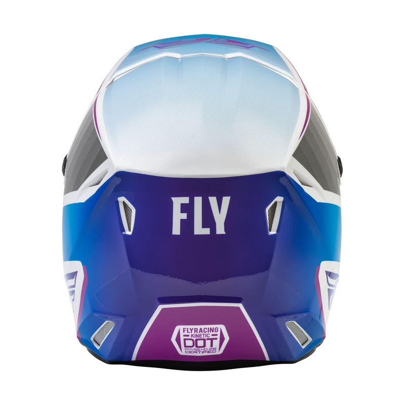 Kinder Motocross Helm FLY Racing Kinetic Drift rosa-weiß-blau