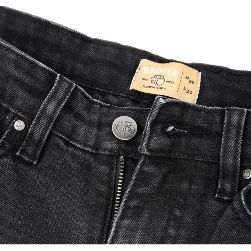 BROGER Florida II Motorradjeans für Frauen schwarz Ausverkauf