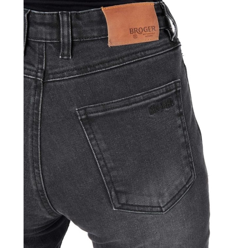 BROGER Florida II Motorradjeans für Frauen schwarz Ausverkauf
