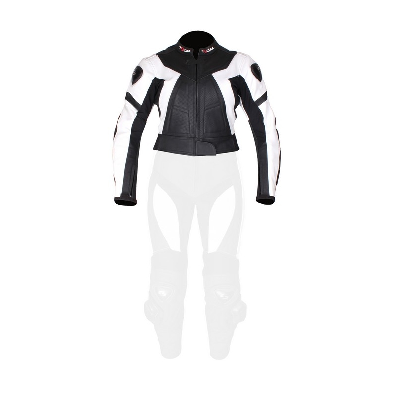 Damen Jacke Tschul 736 schwarz und weiß Ausverkauf