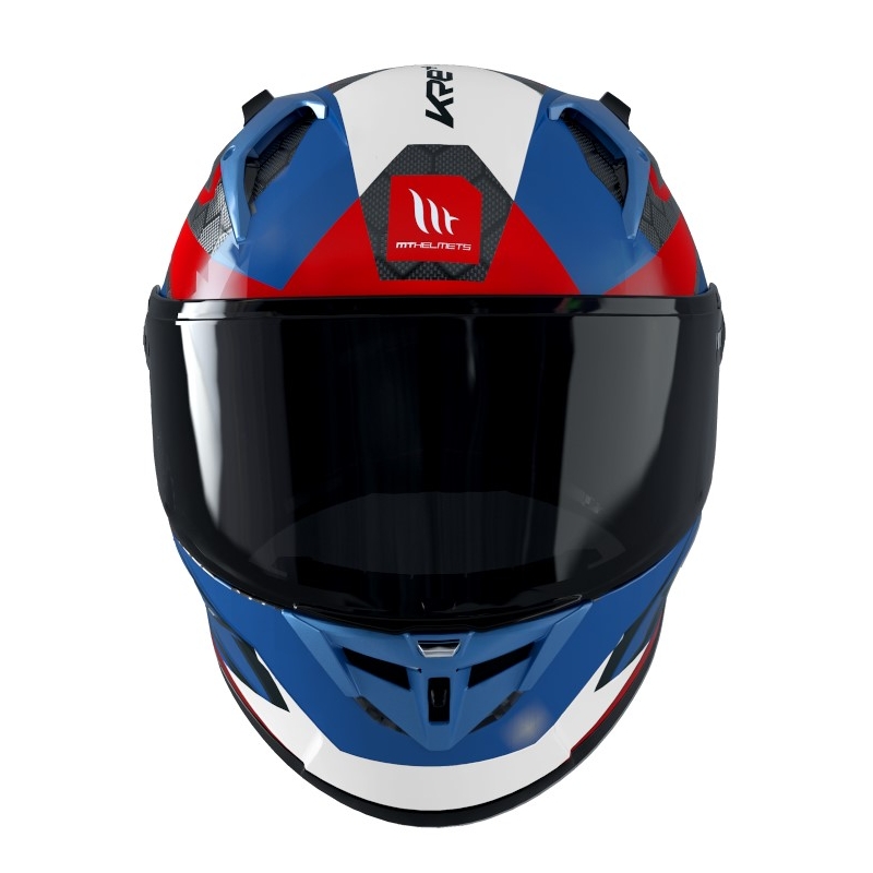 MT FF103PLUSC KRE+ Carbon Projectile D7 grau-weiß-rot-blauer Integral-Motorradhelm