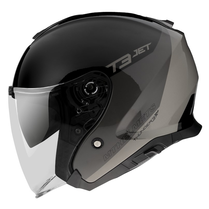 Offener Motorradhelm MT OF504SV Thunder 3 SV Jet Xpert C2 schwarz-grau