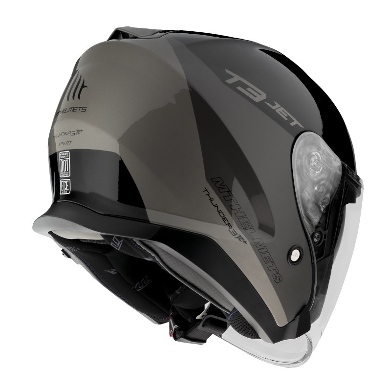 Offener Motorradhelm MT OF504SV Thunder 3 SV Jet Xpert C2 schwarz-grau