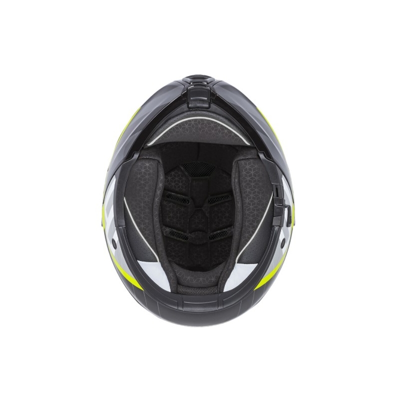 Cassida Modulo 2.0 Profil Motorradhelm weiß-grau-schwarz-fluo gelb