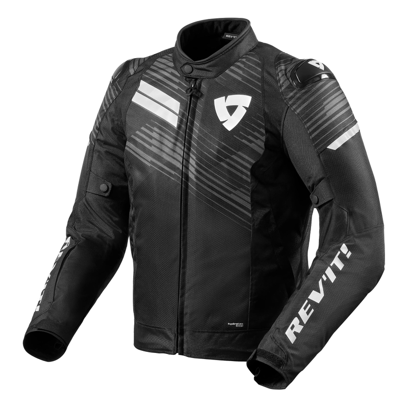 Revit Apex H2O schwarz-weiße Motorradjacke Ausverkauf