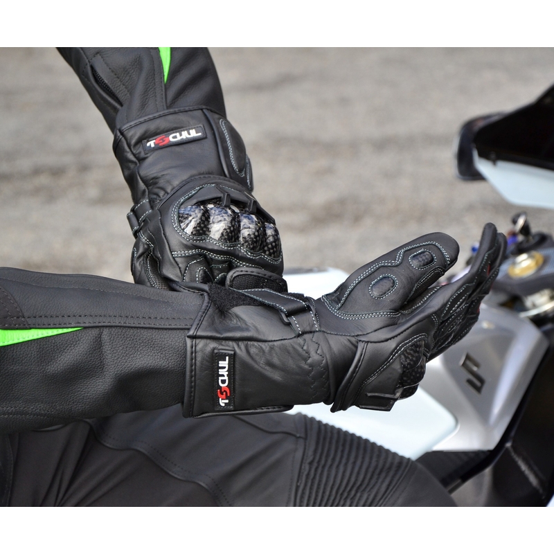 Motorradhandschuhe Tschul 230 schwarz Ausverkauf