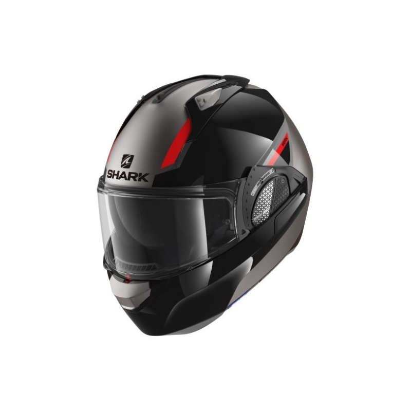 Motorrad-Klapphelm SHARK EVO GT Sean schwarz-anthrazit-rot