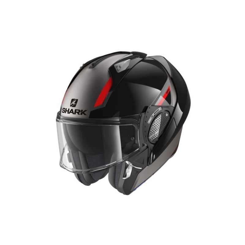 Motorrad-Klapphelm SHARK EVO GT Sean schwarz-anthrazit-rot