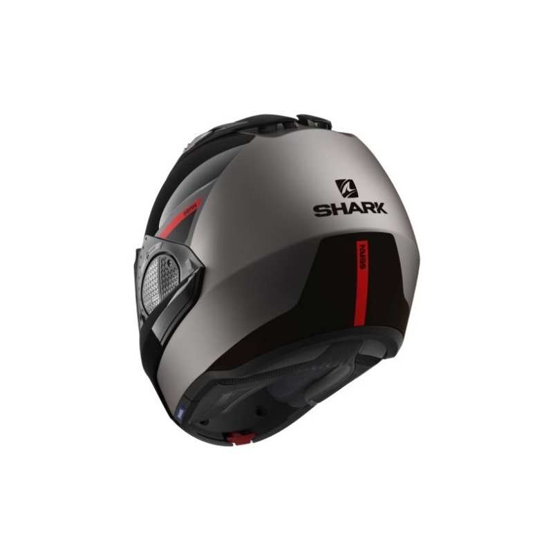 Motorrad-Klapphelm SHARK EVO GT Sean schwarz-anthrazit-rot