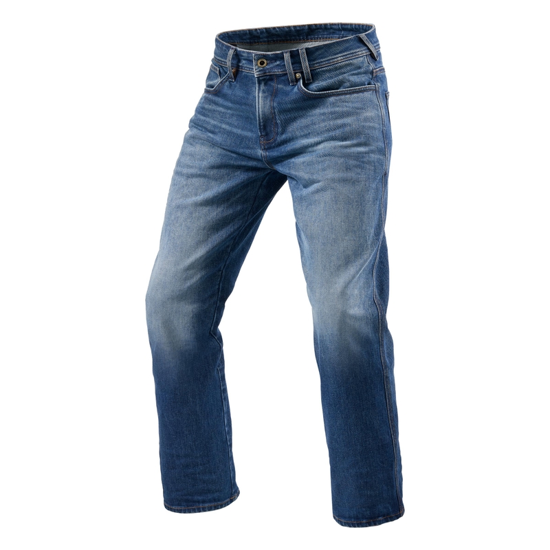 Revit Philly 3 LF Blaue beschnittene Motorradjeans