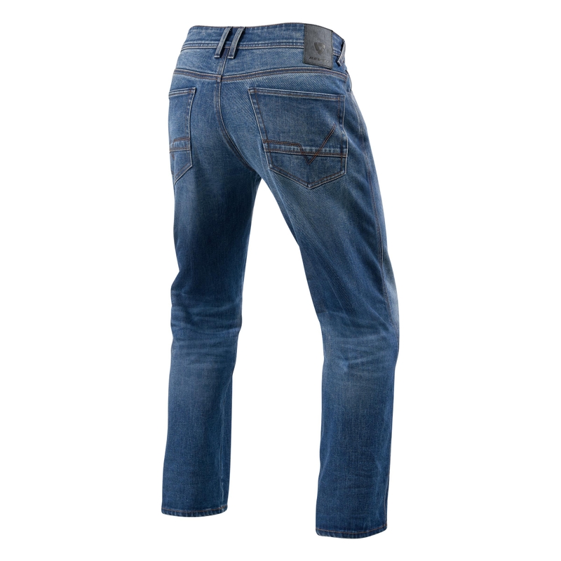 Revit Philly 3 LF Blaue beschnittene Motorradjeans