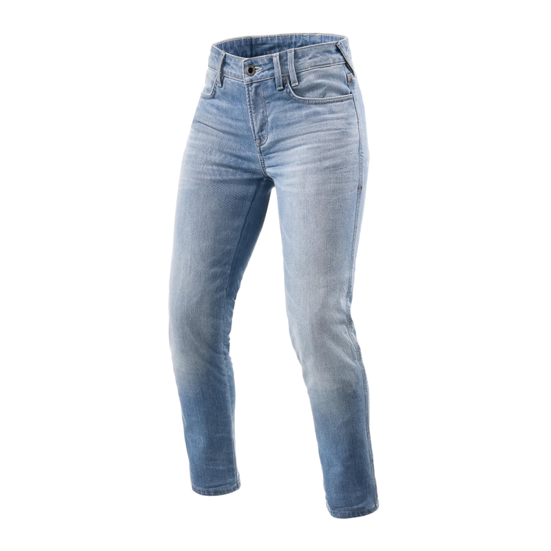Revit Shelby 2 SK Hellblaue Cropped Motorradjeans für Damen Ausverkauf