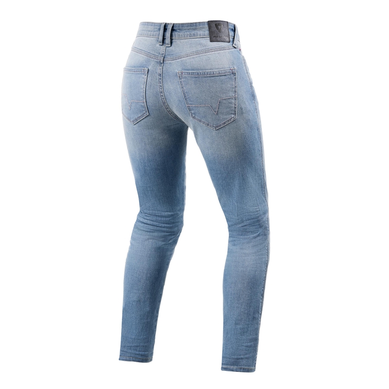Revit Shelby 2 SK Hellblaue Cropped Motorradjeans für Damen Ausverkauf