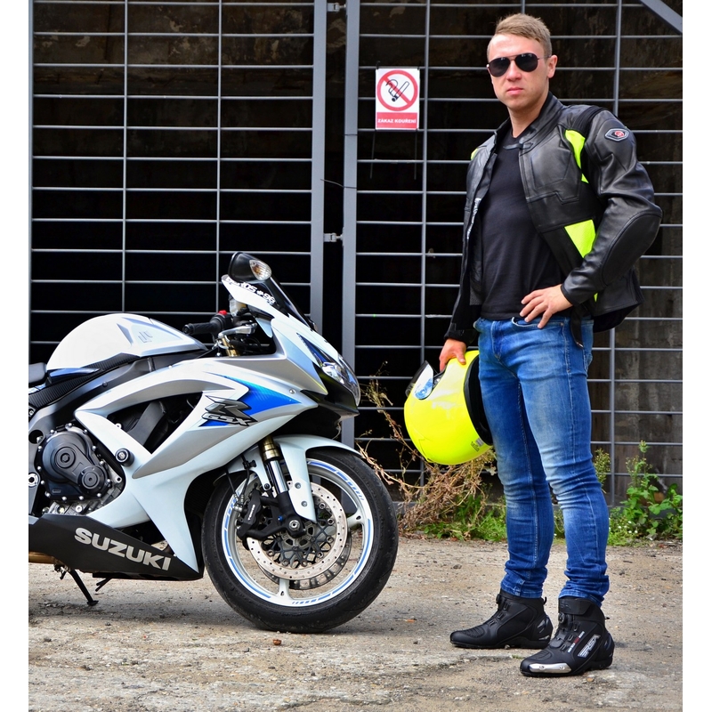 Motorradjacke Tschul 850 schwarz-fluo gelb Ausverkauf