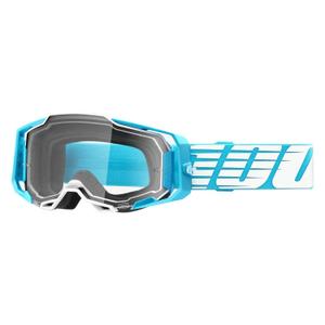 Motocrossbrille 100% ARMEGA Oversized Sky türkis (klares Plexiglas)