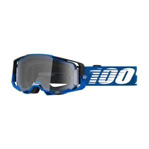 Motocrossbrille 100% ARMEGA Rockchuck dunkelblau (klares Plexiglas)