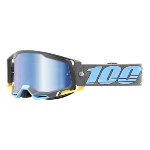 Motocrossbrille 100% RACECRAFT 2 Trinidad blau-grau (blaues Plexiglas)