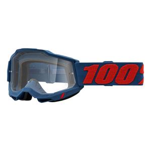 Motocrossbrille 100% ACCURI 2 Odeon rot-blau (klares Plexiglas)