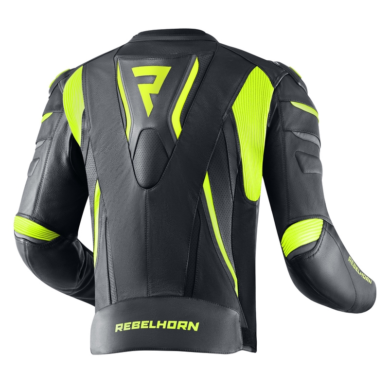 Rebelhorn Fighter schwarz-fluorgelbe Motorradjacke Ausverkauf