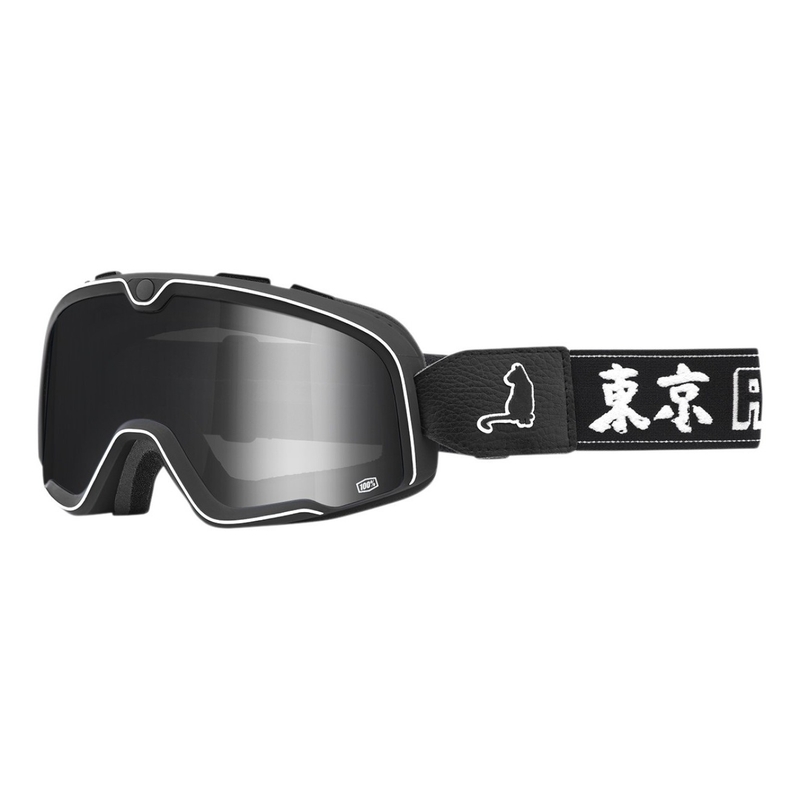 Brille 100% BARSTOW Roar Japan weiß-schwarz (silbernes Plexiglas)