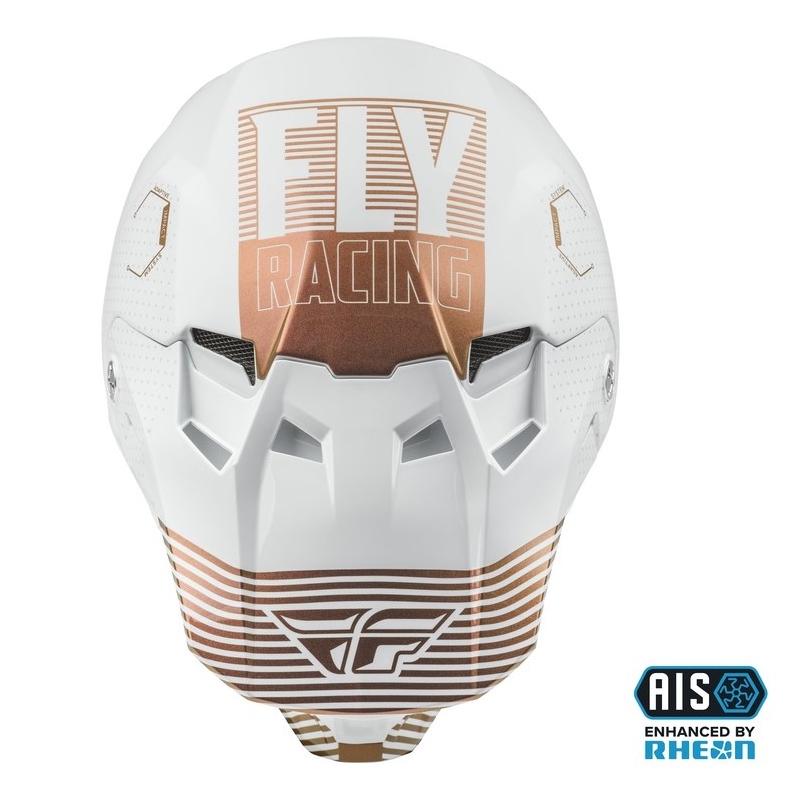Motocross Helm FLY Racing Formula CC Primary weiß und kupfer