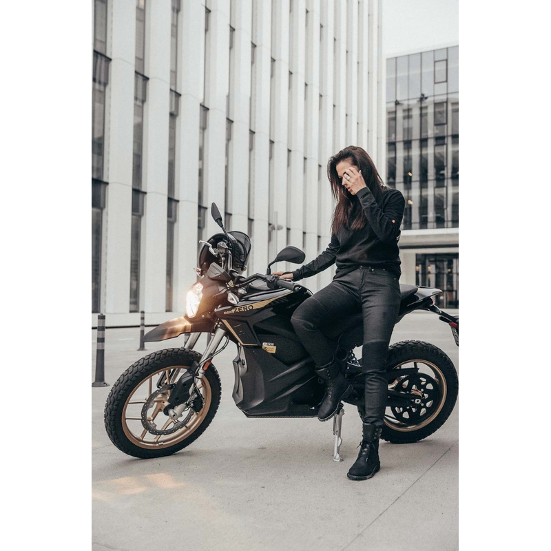 Damen Motorradjeans PANDO MOTO Kusari Kev schwarz Ausverkauf