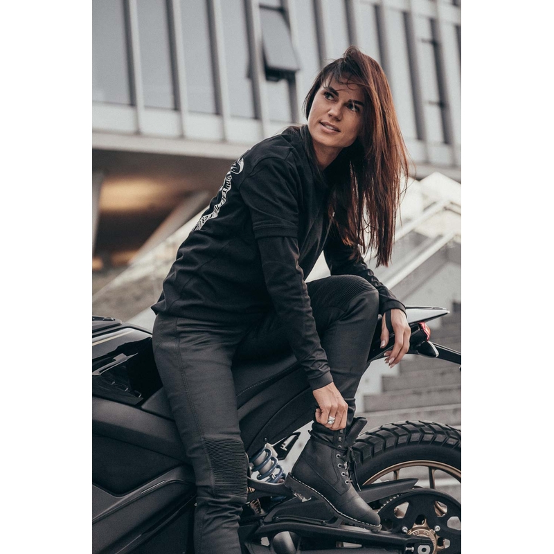 Damen Motorradjeans PANDO MOTO Kusari Kev schwarz Ausverkauf