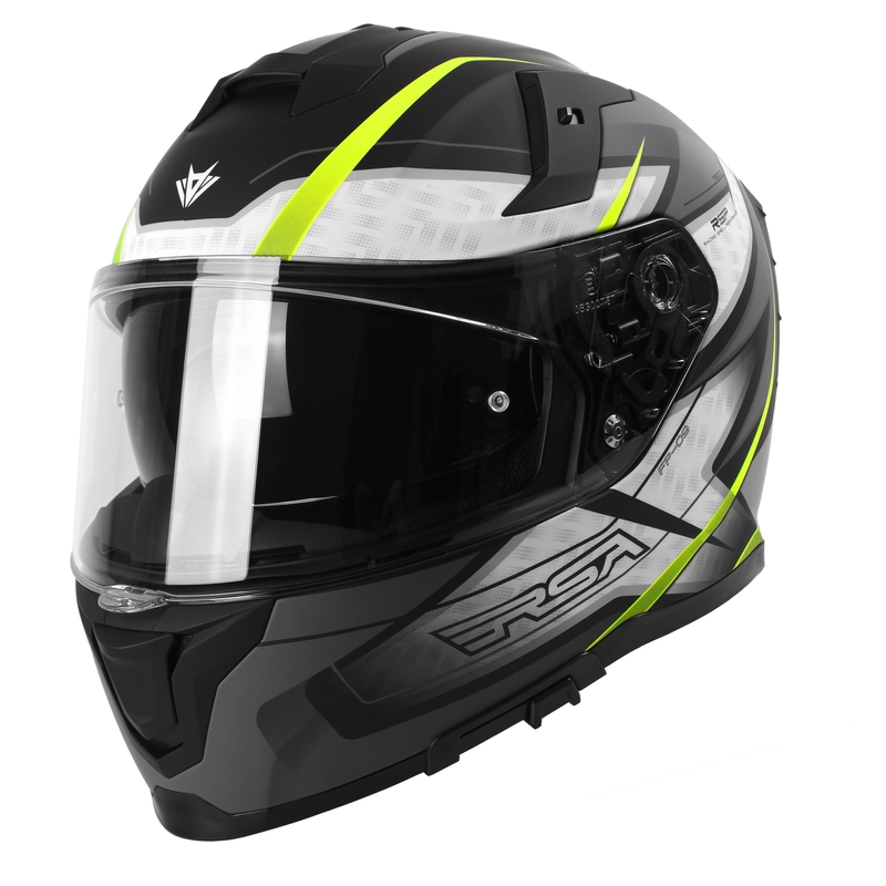 Integral-Motorradhelm RSA Rapid grau-fluorgelb Ausverkauf