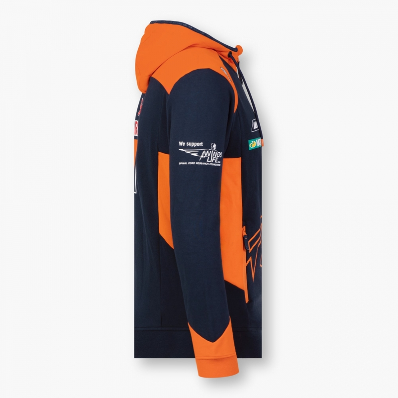 Kinder Sweatshirt KTM Red Bull Racing Zip blau-orange