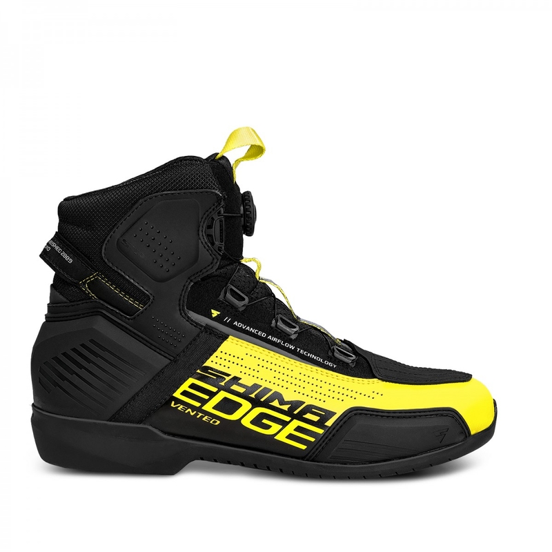Motorradstiefel Shima Edge Vent Schwarz-Neongelb