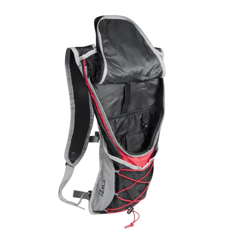 Radsport-Rucksack FORCE Twin 14 l schwarz-rot Ausverkauf