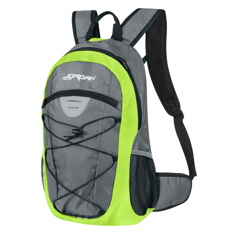 Radsport-Rucksack FORCE Jordan Ace 20 l grau-fluo grün Ausverkauf